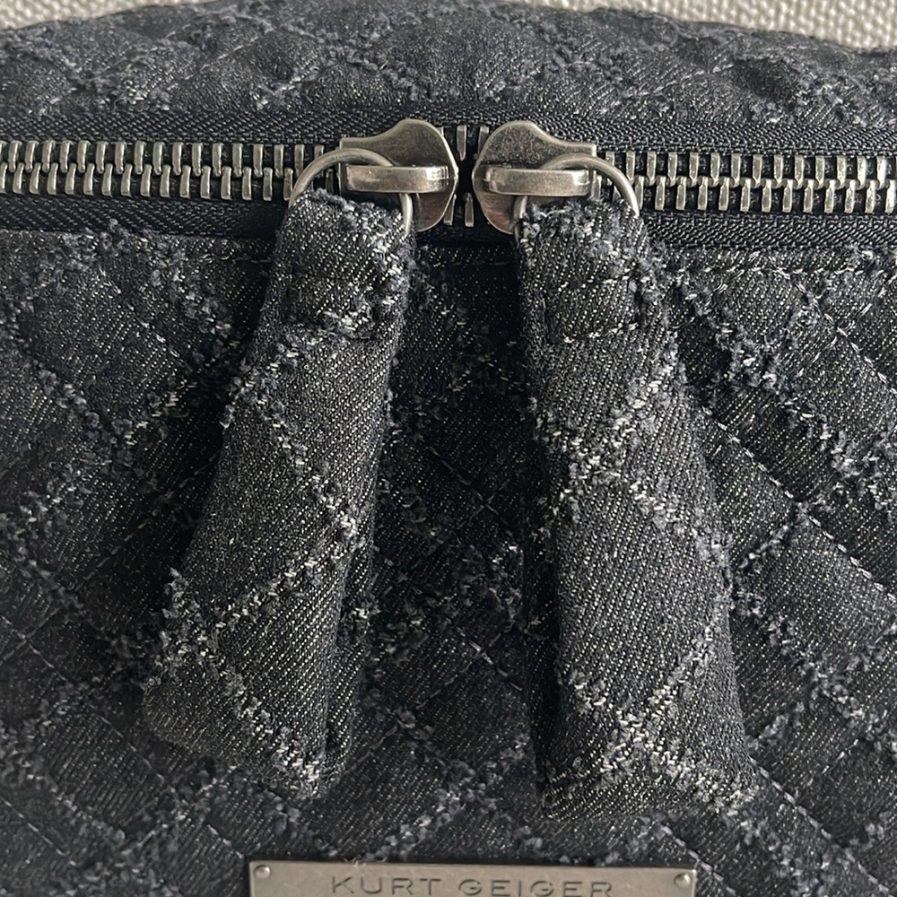 Kurt Geiger Brixton belt bag denim black NWT - Picture 6 of 12